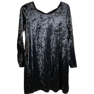 𝅺emelta Vintage Style Crushed Velvet BabyDoll Dress Made in USA Small (a)